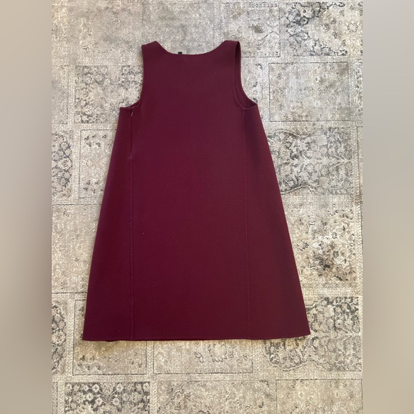 NWOT THEORY Kestel Saxton Sumac Virgin Wool Shift Dress Maroon Size Petite - Picture 8 of 10